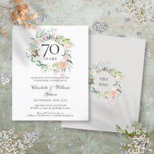 Convite de 70º Aniversário de Rosas do Orçamento