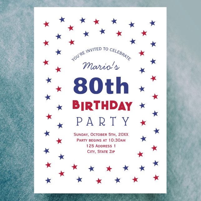 Convite de 80º Aniversário (Criador carregado)
