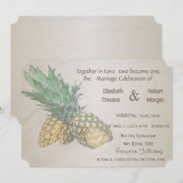 Convite de Abacaxi para Casamento na Praia