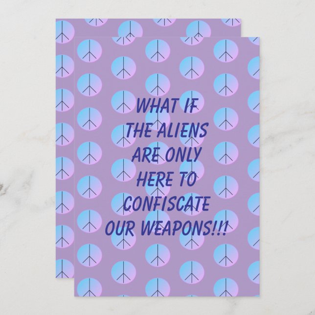 Convite de Abdução Alienígena de Arma (Frente/Verso)