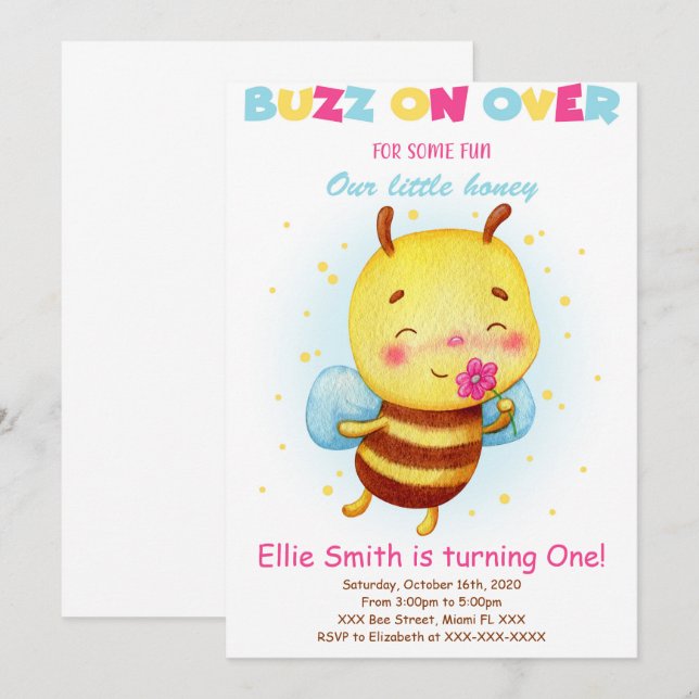 Convite de Abelha (Frente/Verso)