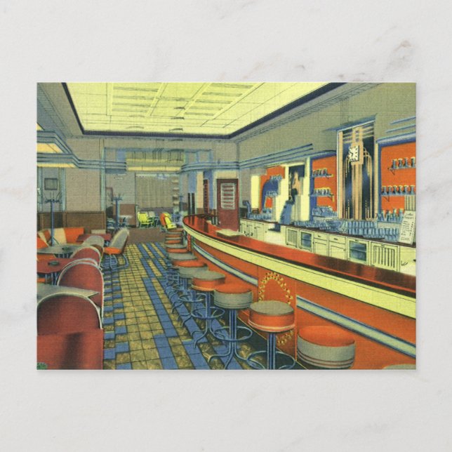 Convite de Abertura de Restaurante ou Bar Retro (Frente)