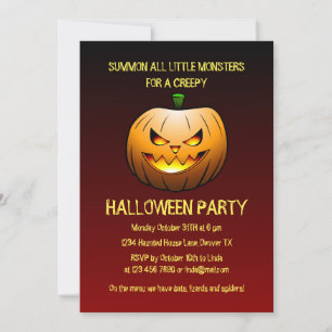 Convite de Abóbora de Halloween