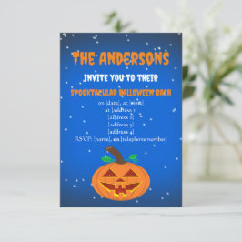 Convite de Abóbora de Halloween Vermelha