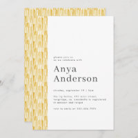 Convite de abstrato moderno amarelo