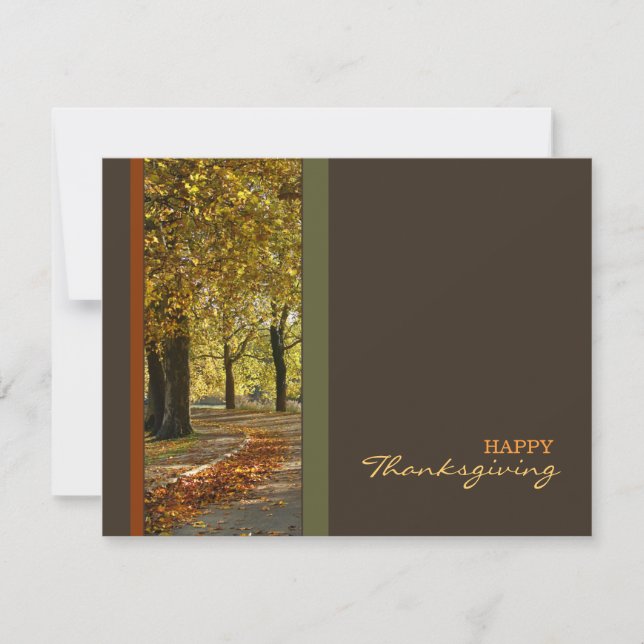 Convite de Ação de Graças das Árvores do outono (Frente)
