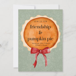 Convite de Ação de Graças - Delícia de Pumpkin Pie