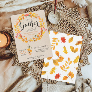 Convite de Ação de Graças - Janta de Ação de Graça