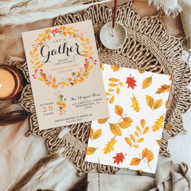 Convite de Ação de Graças - Janta de Ação de Graça (Criador carregado)