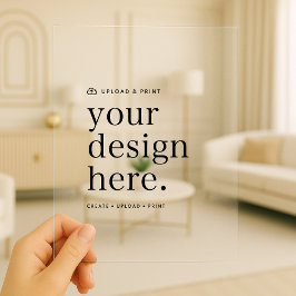 Convite de Acrílico | Upload do seu Design Convite