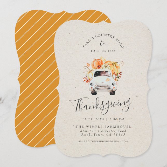 CONVITE DE AGRADECIMENTO | Colheita de Queda Russa (Frente/Verso)