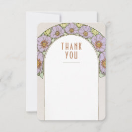 Convite de agradecimento de casamento Art Nouveau 