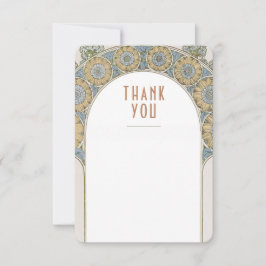 Convite de agradecimento de casamento Art Nouveau 