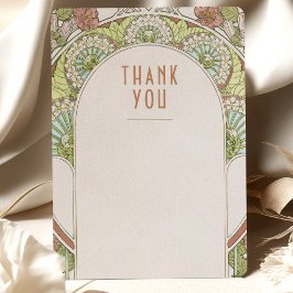 Convite de agradecimento de casamento Art Nouveau 