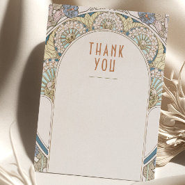Convite de agradecimento de casamento Art Nouveau 