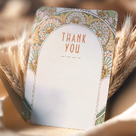 Convite de agradecimento de casamento Art Nouveau