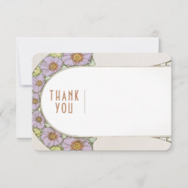 Convite de agradecimento de casamento Art Nouveau 