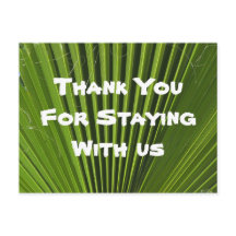 Convite de Agradecimento Folha de Palmeira Verde p