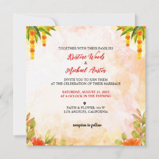 Convite de Água Colorida para Casamento 