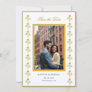 Convite de água-fortes de maravilha Save the Date