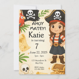 Convite de Ahoy Pirate para Ahoy Matey