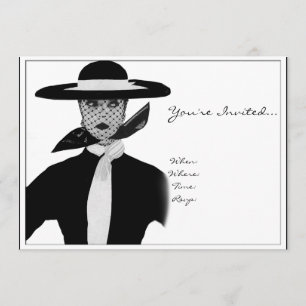 Convite de Alta Sociedade Vintage