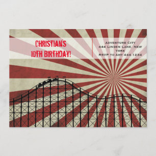 Convite de Amusement Park Roller Porta copos Anive