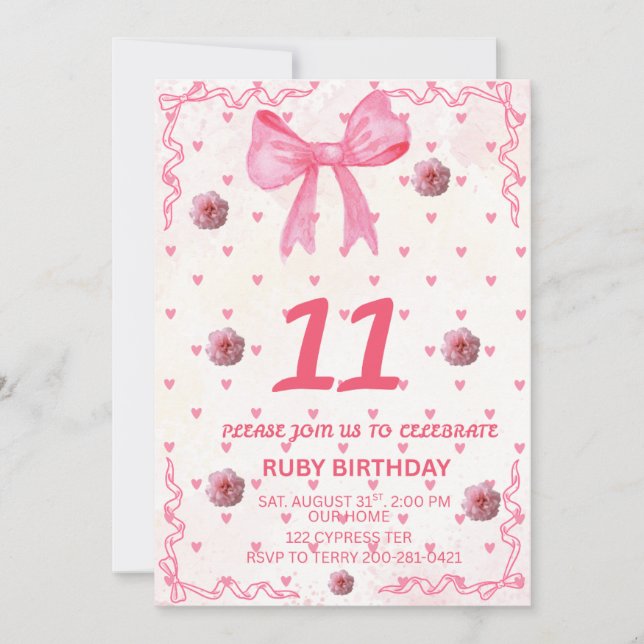 Convite de aniversário (Frente)