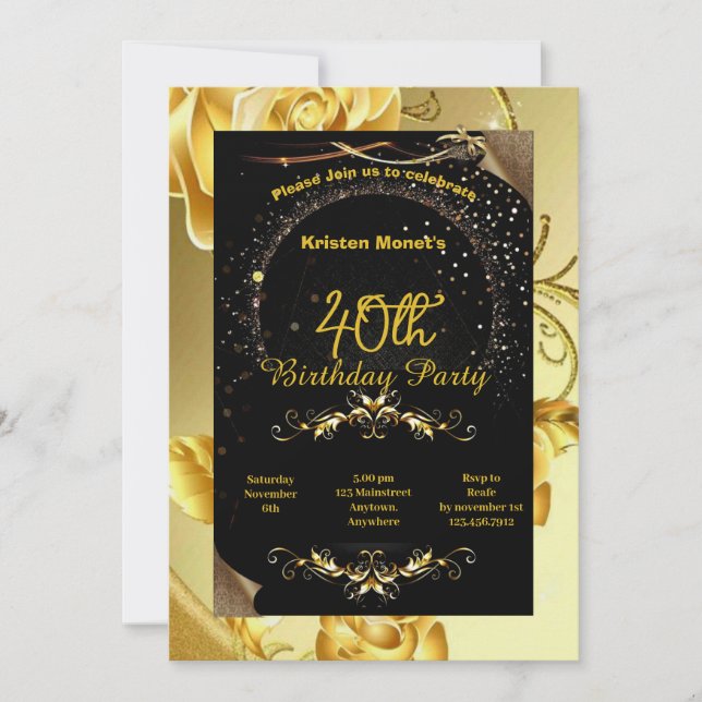 Convite de aniversário (Frente)