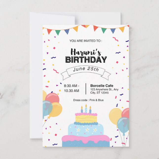 CONVITE DE ANIVERSÁRIO (Frente)