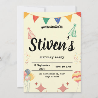 Convite de aniversário