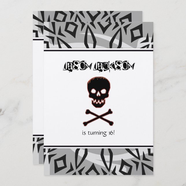 Convite de aniversário (Frente/Verso)