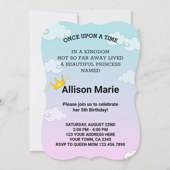 Convite de aniversário (Frente)