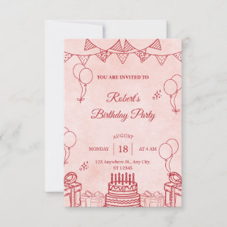 Convite de aniversário