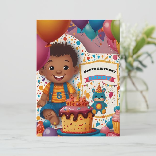 Convite de Aniversário (Em pé/Frente)