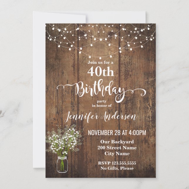 Convite de aniversário (Frente)