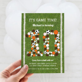 Convite de aniversário 10º Esporte