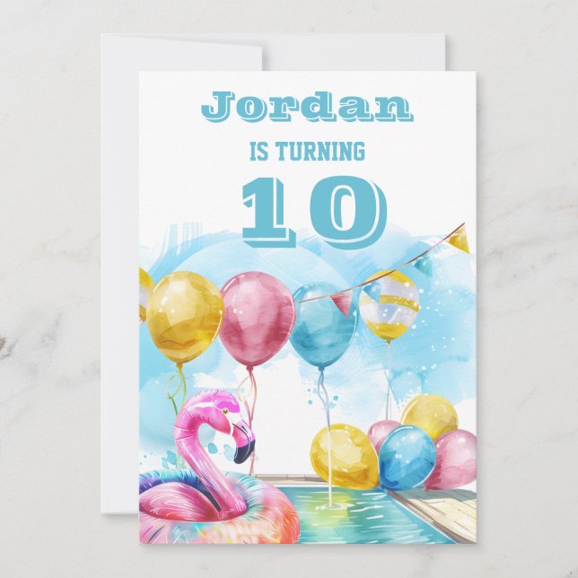 convite de aniversário 10 (Frente)