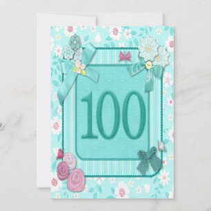 convite de aniversário 100º