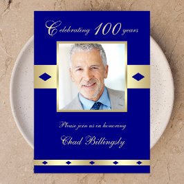 convite de aniversário 100º de fotos