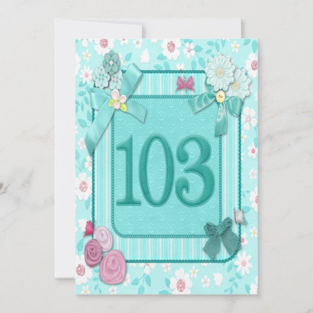 convite de aniversário 103 (Frente)