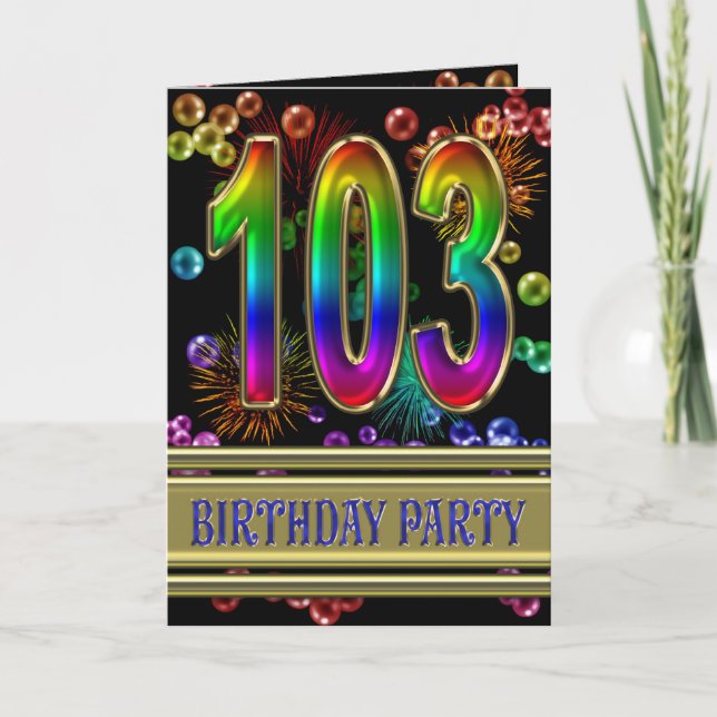 Convite de aniversário 103 (Frente)