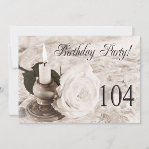 Convite de aniversário 104 anos