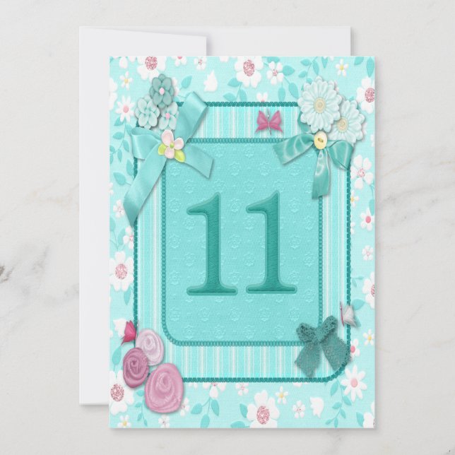 convite de aniversário 11 (Frente)