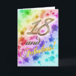Convite de aniversário 18<br><div class="desc">Jewel incrustou números e estrelas para celebrar um aniversário neste convite a uma festa</div>