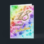 Convite de aniversário 18<br><div class="desc">Jewel incrustou números e estrelas para celebrar um aniversário neste convite a uma festa</div>