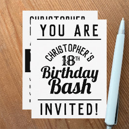 convite de aniversário 18