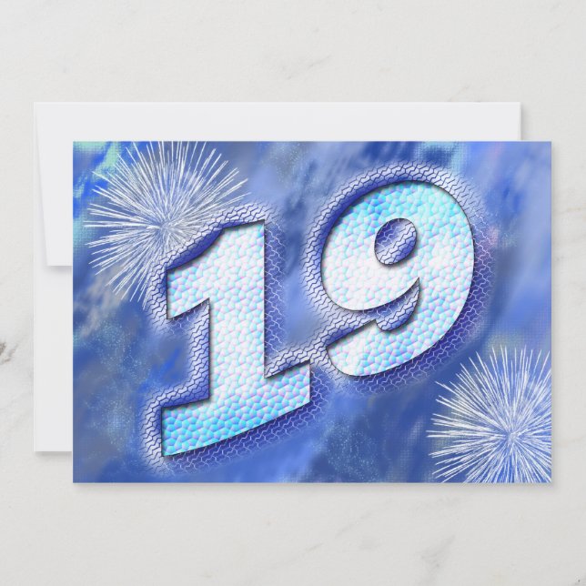 convite de aniversário 19 (Frente)