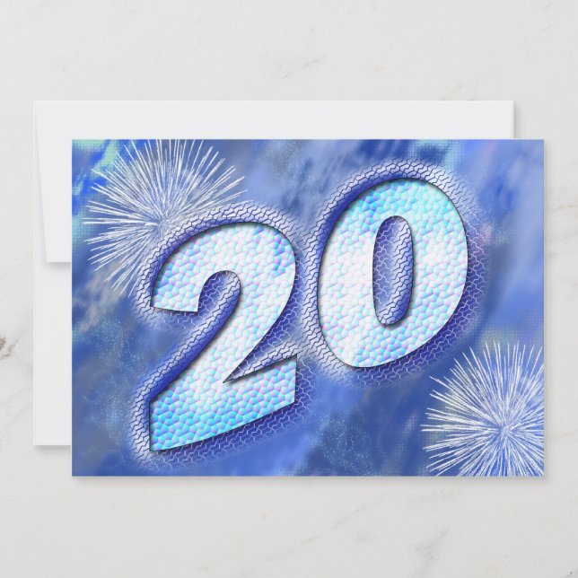 convite de aniversário 20 (Frente)