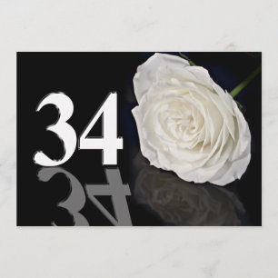 Convite de aniversário 34 anos velho